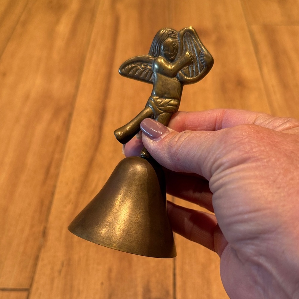 Brass Angel Bell. Made in India.